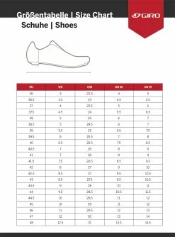 Giro Cadet - Road Bike Shoes 9 Giro Cadet - Road Bike Shoes -Vélos Soldes Boutique sizing giro schuhe 1